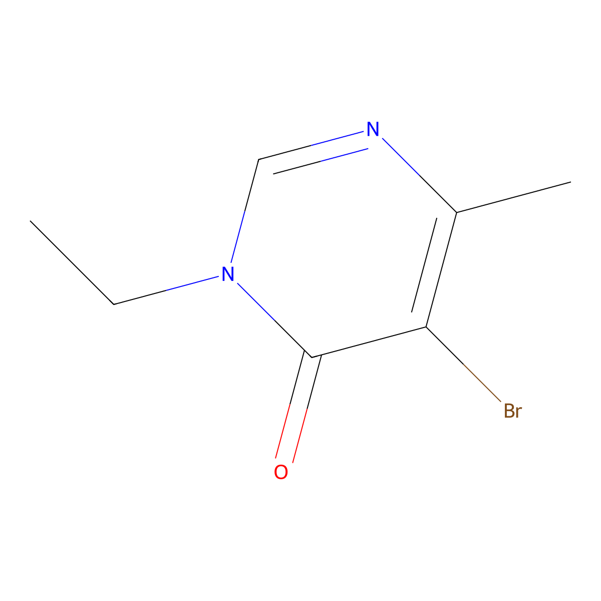 5-Bromo-3-ethyl-6-methyl-3,4-dihydropyrimidin-4-one molecular structure, CAS 1504864-73-6