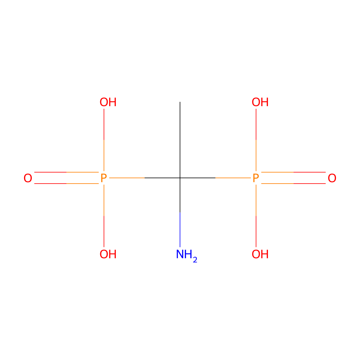 (1-Aminoethylidene)bisphosphonic acid molecular structure, CAS 15049-85-1