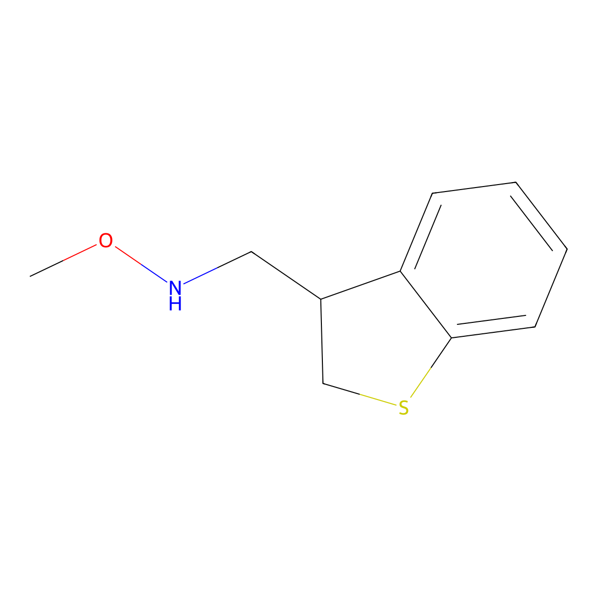 [(2,3-Dihydro-1-benzothiophen-3-yl)methyl](methoxy)amine molecular structure, CAS 1504900-42-8
