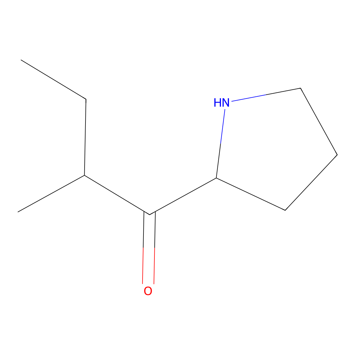 2-Methyl-1-(pyrrolidin-2-yl)butan-1-one molecular structure, CAS 1504901-80-7