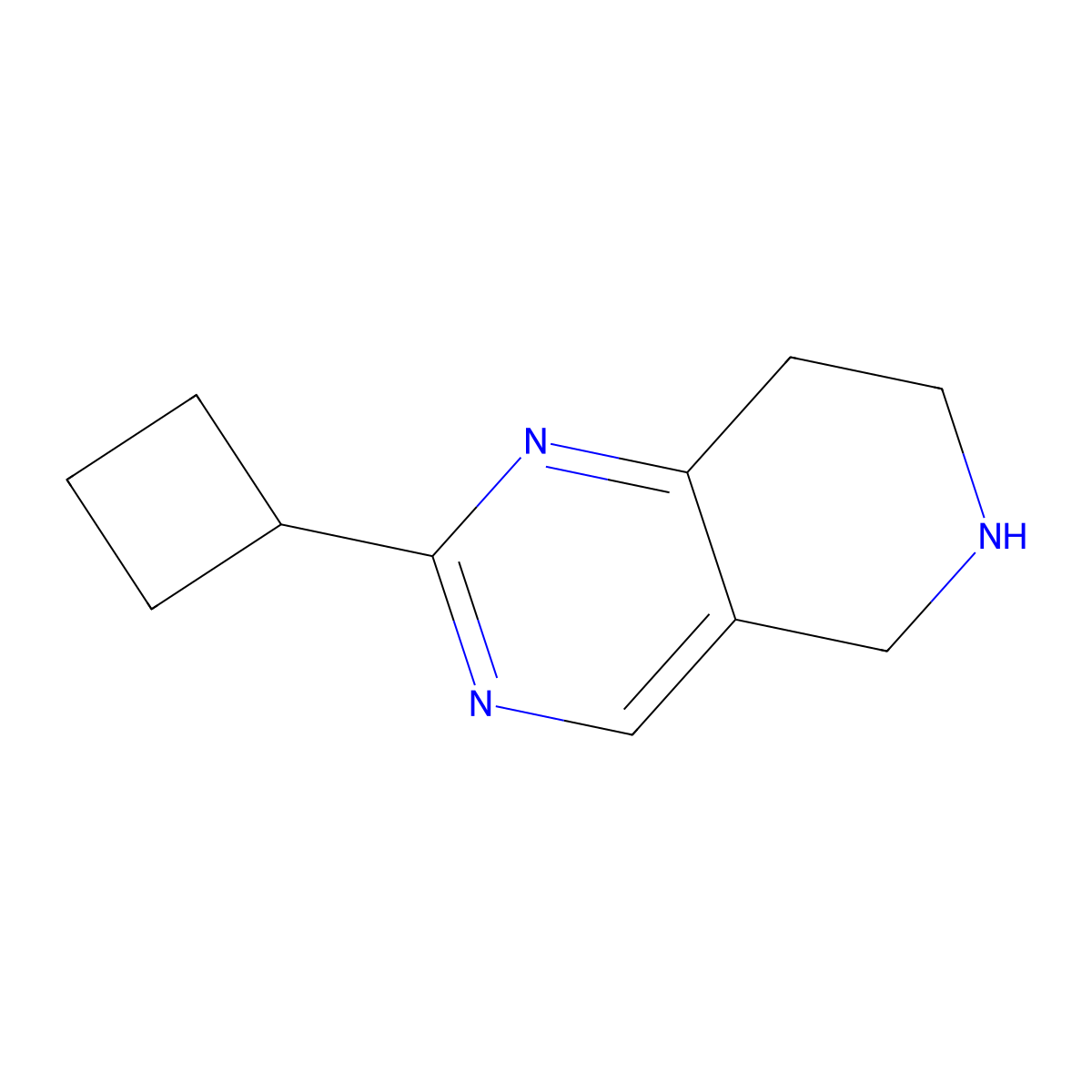 2-Cyclobutyl-5H,6H,7H,8H-pyrido[4,3-d]pyrimidine molecular structure, CAS 1504902-79-7
