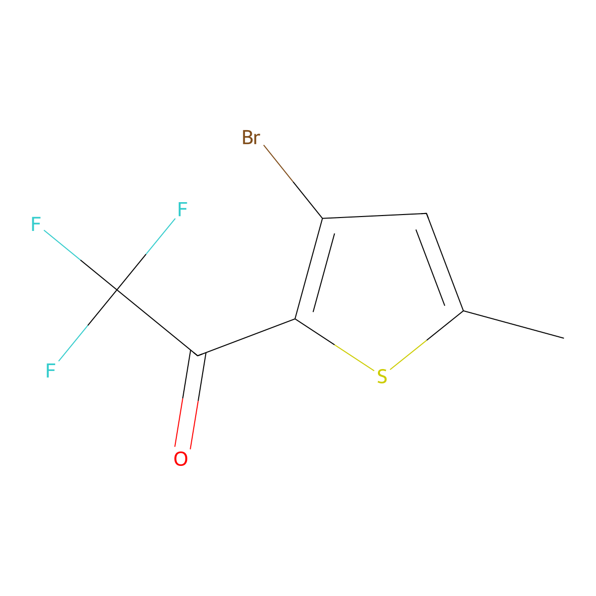 1-(3-Bromo-5-methylthiophen-2-yl)-2,2,2-trifluoroethan-1-one molecular structure, CAS 1504916-37-3