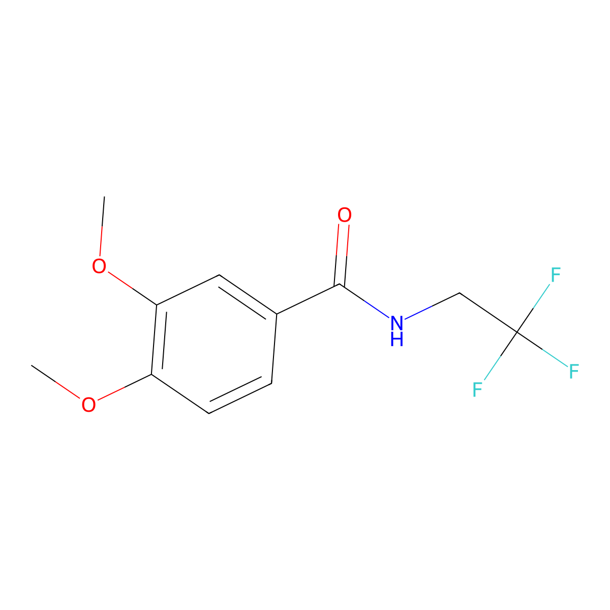 3,4-Dimethoxy-N-(2,2,2-trifluoroethyl)benzamide molecular structure, CAS 1504926-30-0