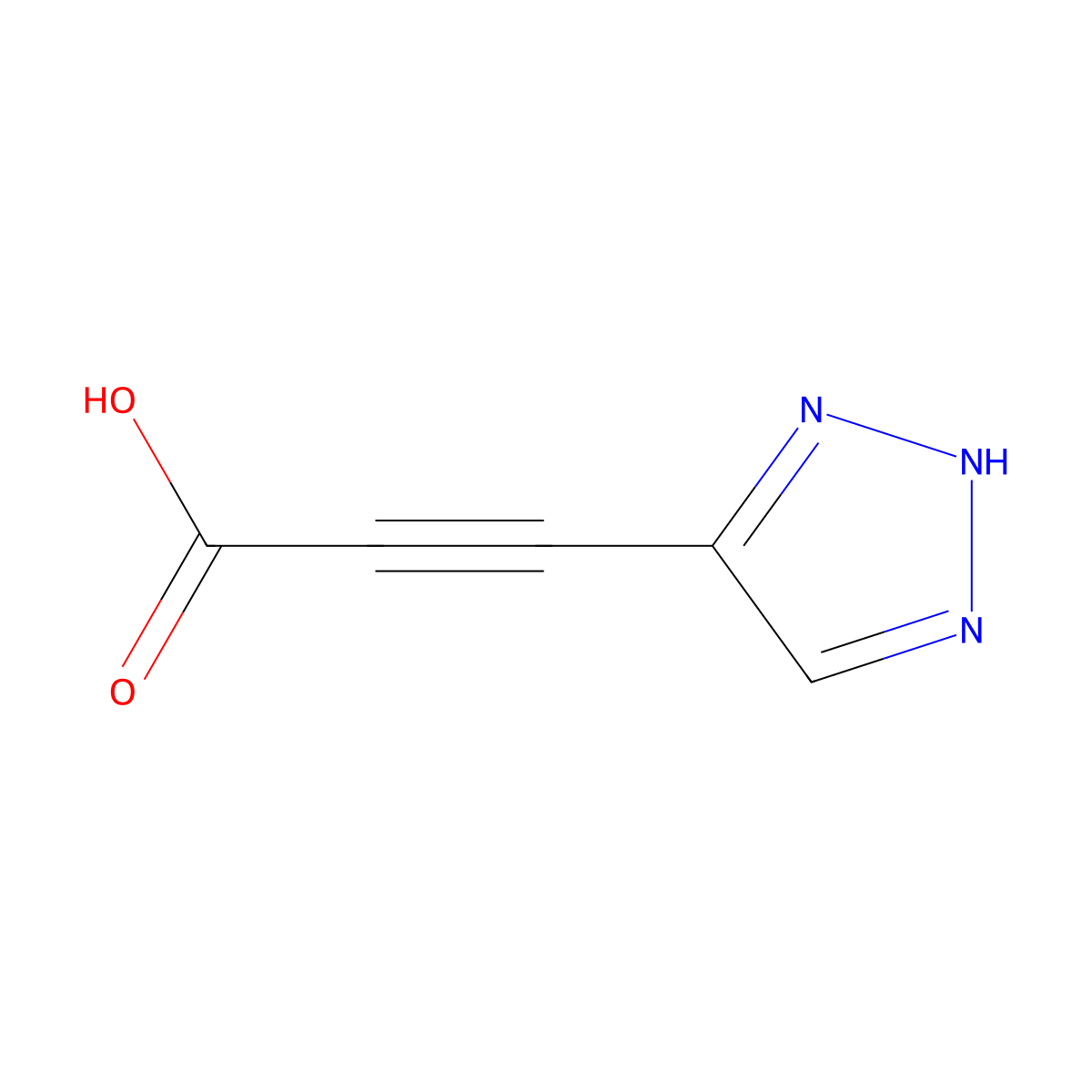 3-(1H-1,2,3-triazol-4-yl)prop-2-ynoic acid molecular structure, CAS 1504926-35-5