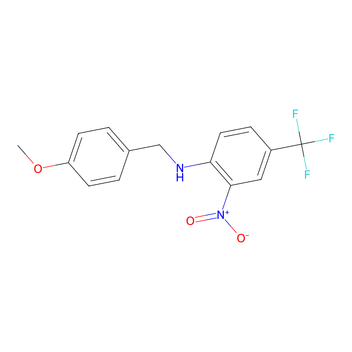 N-(4-Methoxybenzyl)-2-nitro-4-(trifluoromethyl)aniline molecular structure, CAS 150493-77-9