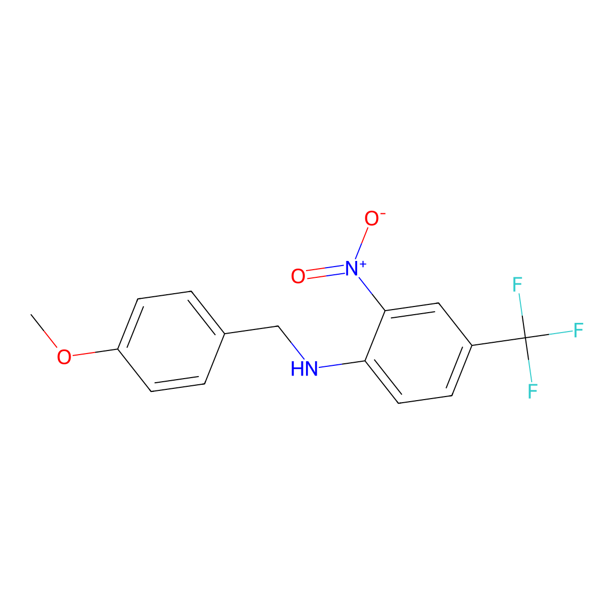 N-(4-Methoxybenzyl)-2-nitro-4-(trifluoromethyl)aniline molecular structure, CAS 150493-77-9