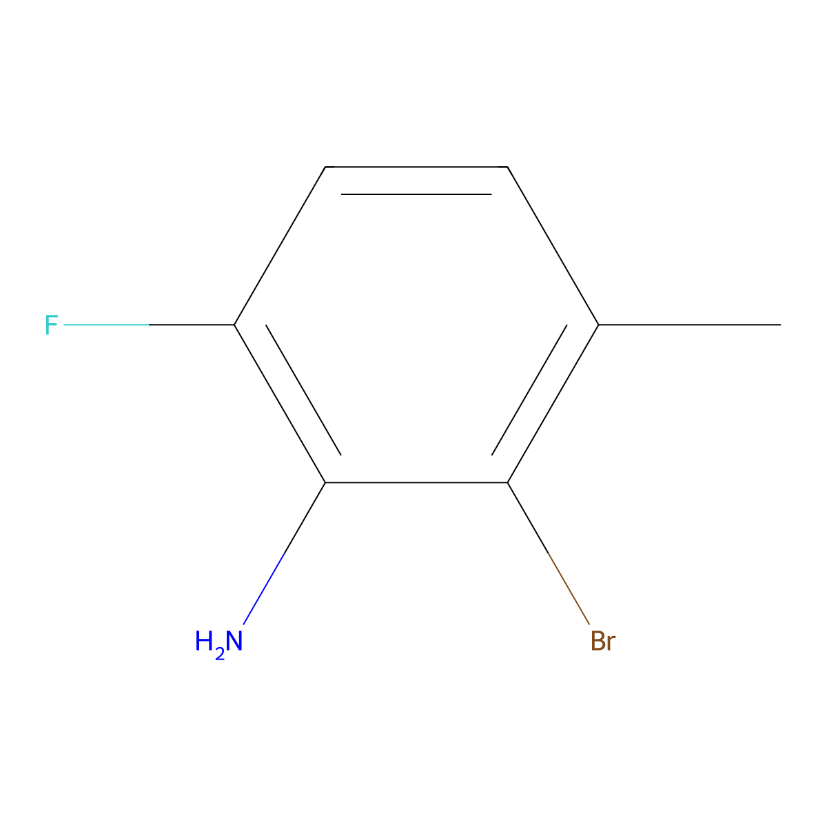2-Bromo-6-fluoro-3-methylaniline molecular structure, CAS 1504951-15-8