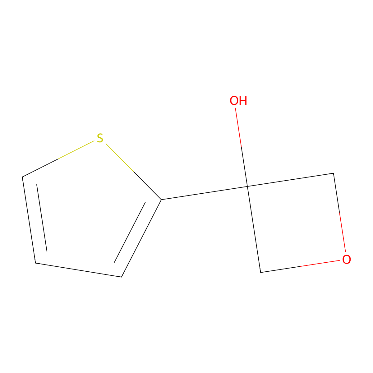 3-(2-Thienyl)-3-oxetanol molecular structure, CAS 1504956-53-9