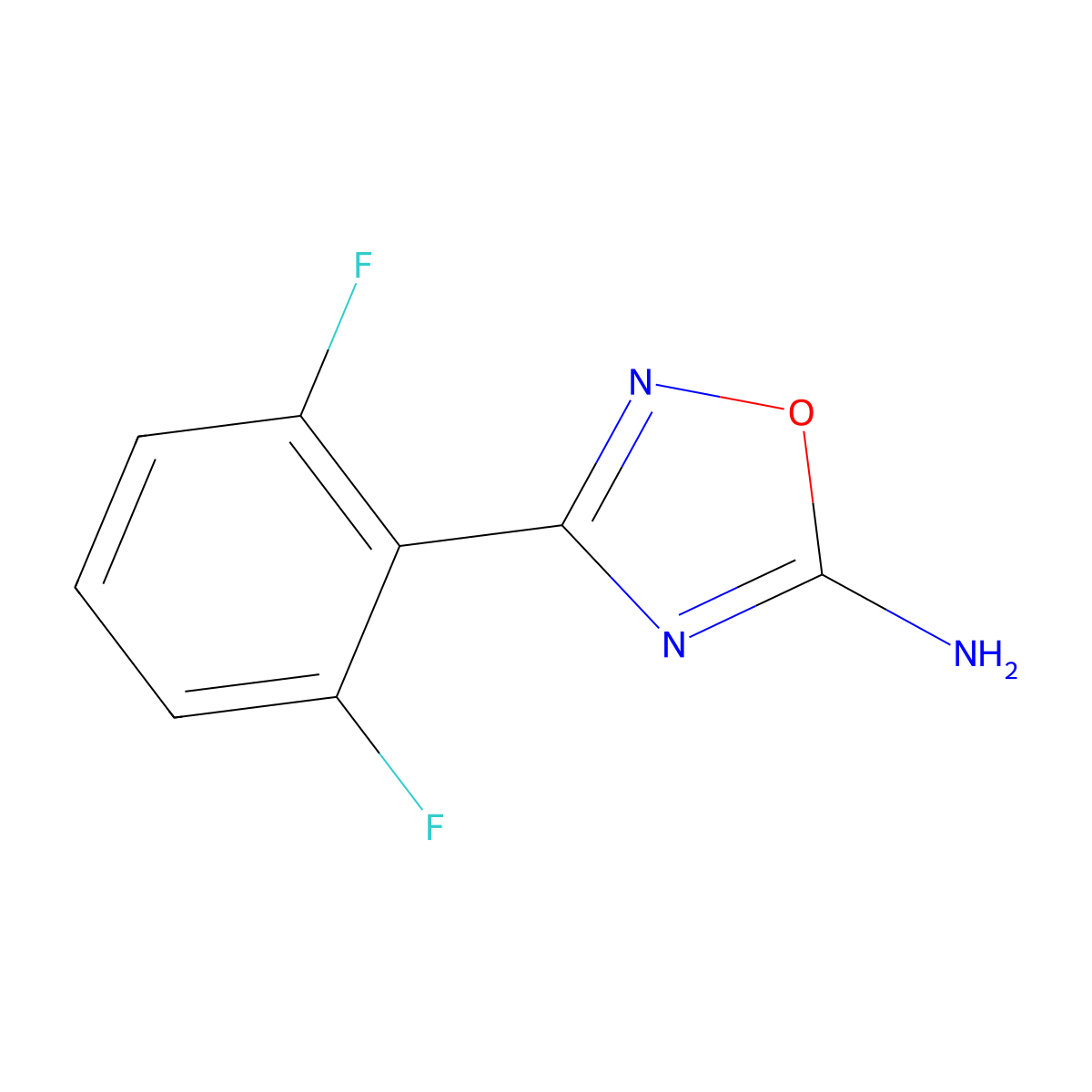 3-(2,6-Difluorophenyl)-1,2,4-oxadiazol-5-amine molecular structure, CAS 1504957-58-7