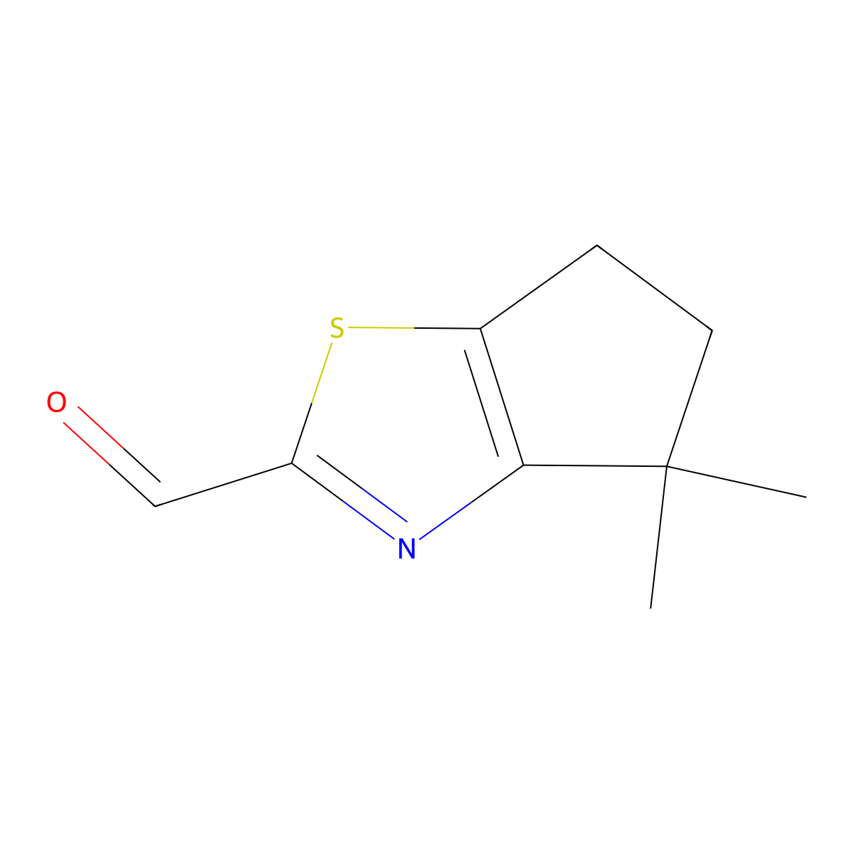 4,4-Dimethyl-5,6-dihydrocyclopenta[d][1,3]thiazole-2-carbaldehyde molecular structure, CAS 1504960-48-8