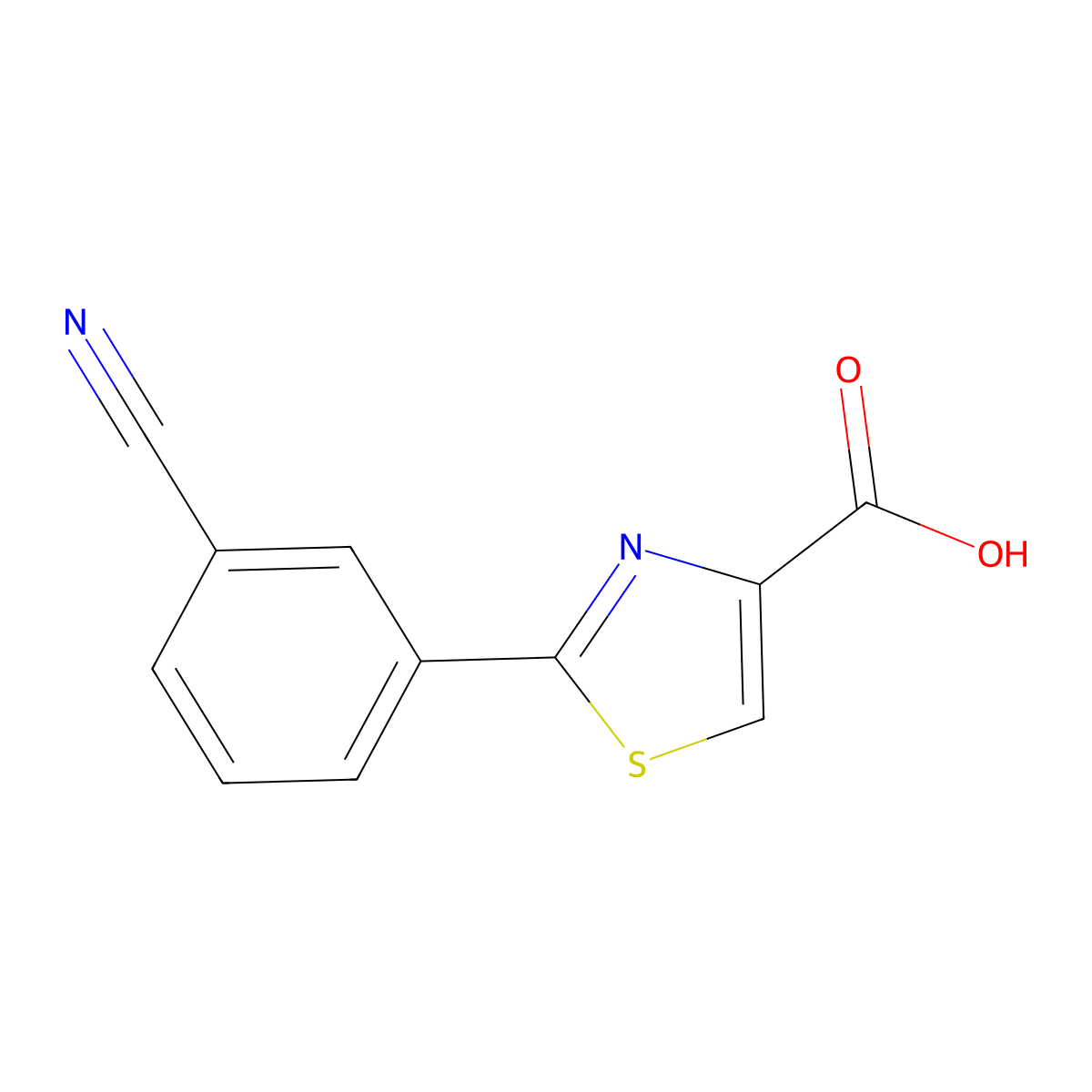 2-(3-Cyanophenyl)thiazole-4-carboxylic acid molecular structure, CAS 1504968-24-4