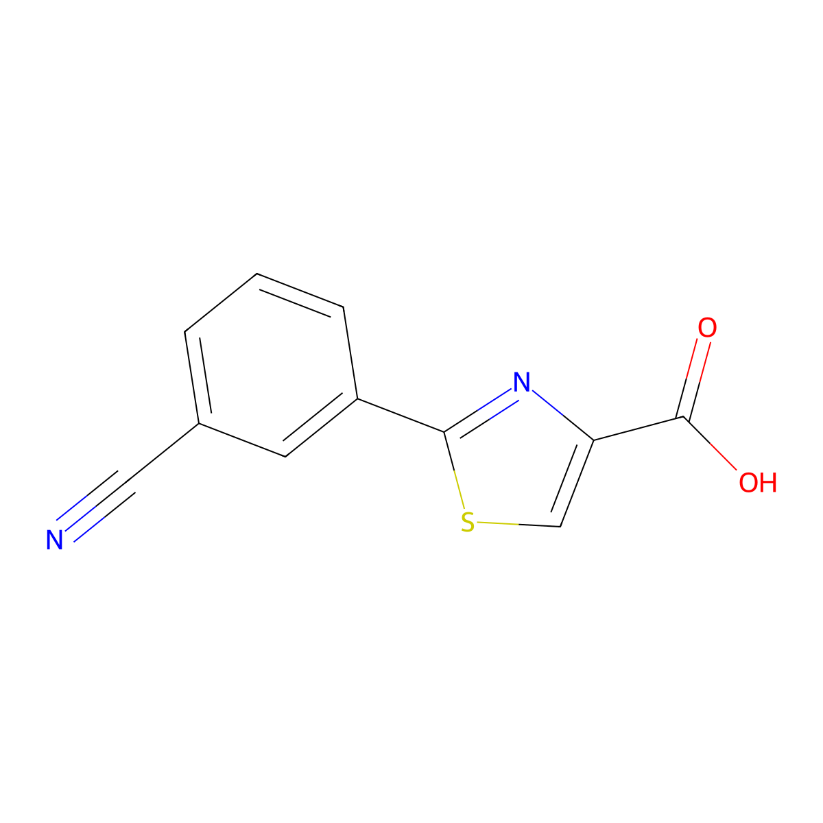 2-(3-Cyanophenyl)thiazole-4-carboxylic acid molecular structure, CAS 1504968-24-4