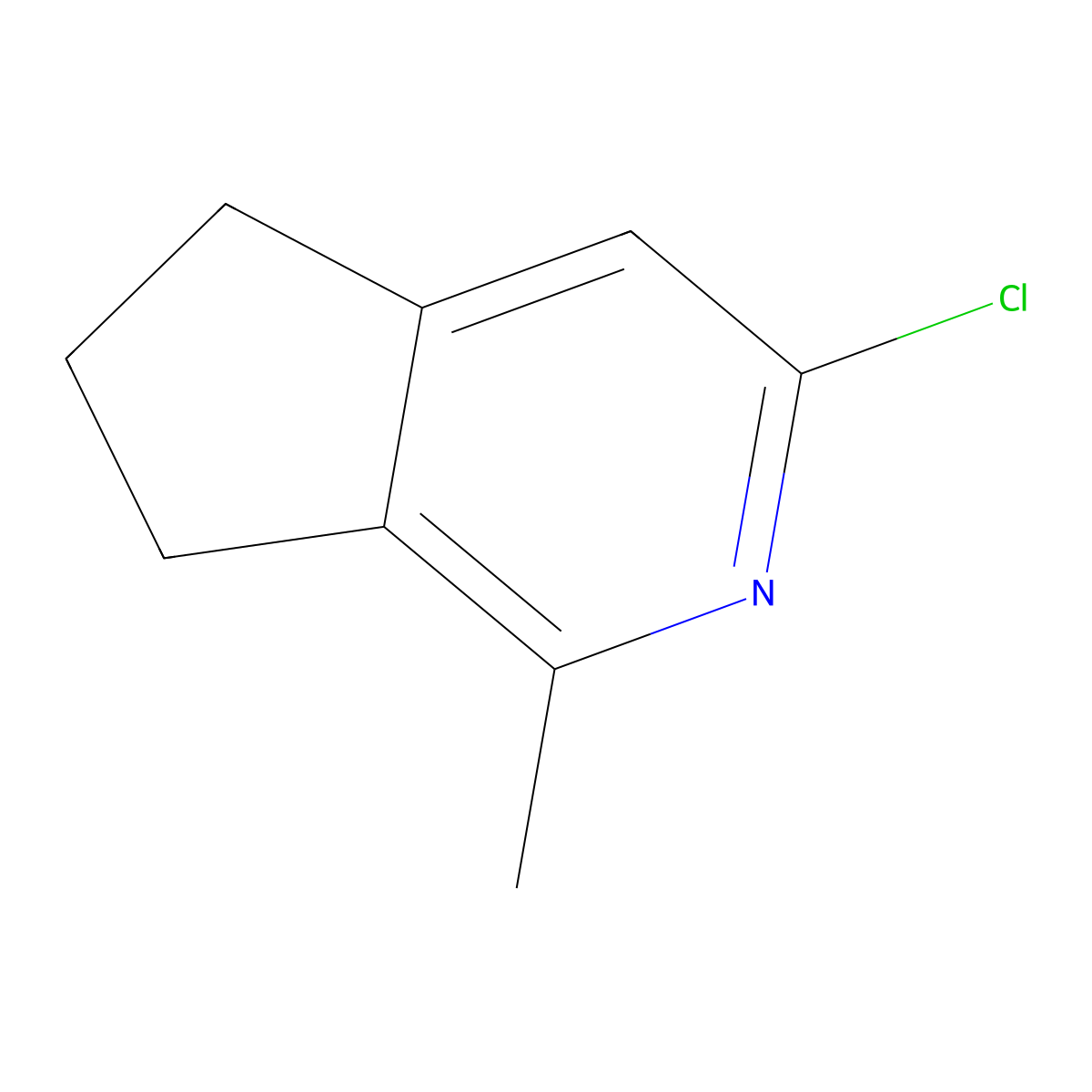 3-chloro-1-methyl-5H,6H,7H-cyclopenta[c]pyridine molecular structure, CAS 1504970-91-5