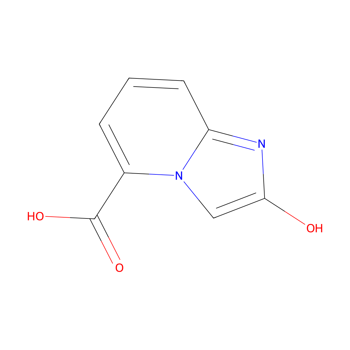 2-Hydroxyimidazo[1,2-a]pyridine-5-carboxylic acid molecular structure, CAS 1504978-02-2