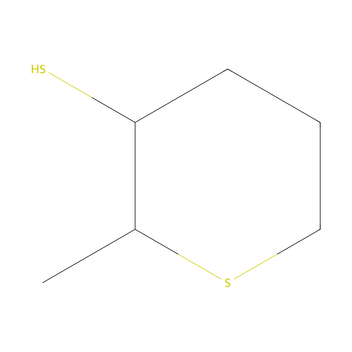 2-Methylthiane-3-thiol molecular structure, CAS 1504982-50-6