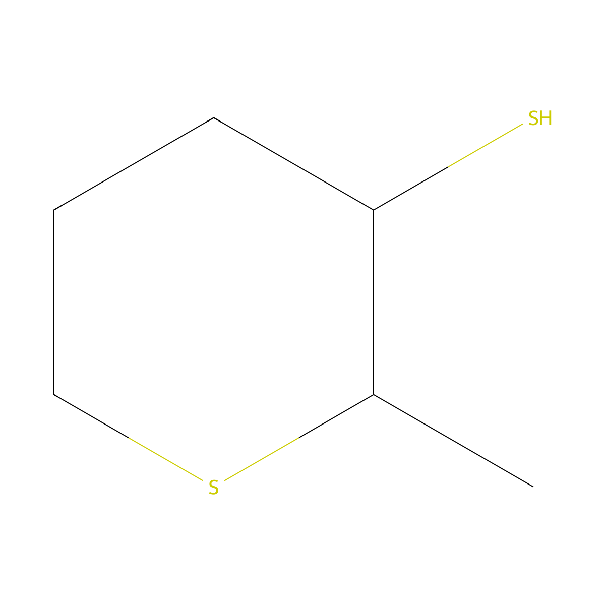 2-Methylthiane-3-thiol molecular structure, CAS 1504982-50-6