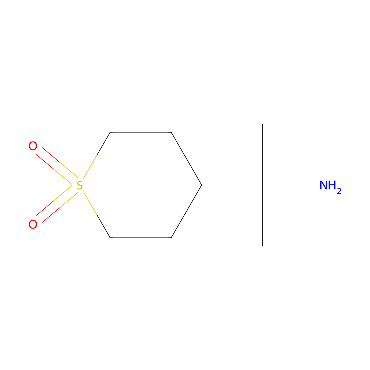 4-(2-Aminopropan-2-yl)-1lambda6-thiane-1,1-dione molecular structure, CAS 1504986-64-4