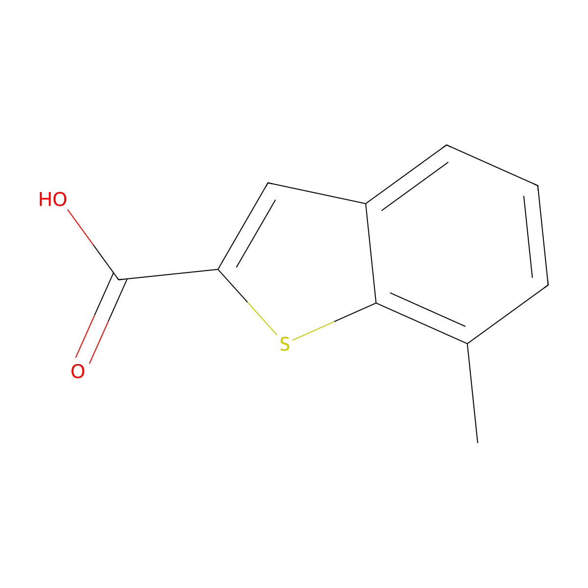 7-Methylbenzo[b]thiophene-2-carboxylic acid molecular structure, CAS 1505-61-9