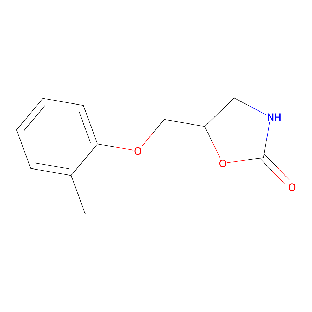 5-[(2-Methylphenoxy)methyl]-1,3-oxazolidin-2-one molecular structure, CAS 1505-68-6