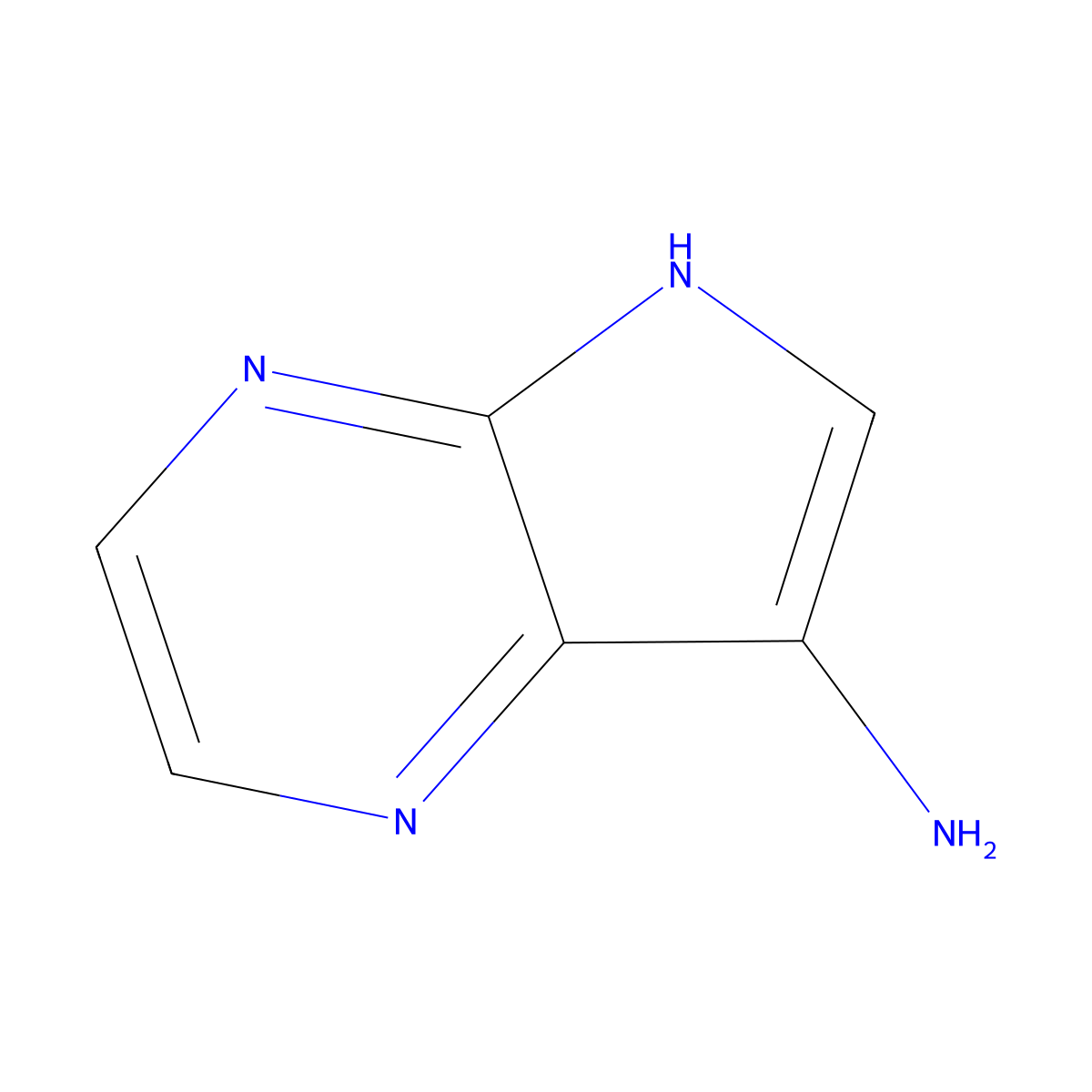 5H-Pyrrolo[2,3-b]pyrazin-7-amine molecular structure, CAS 1505002-82-3