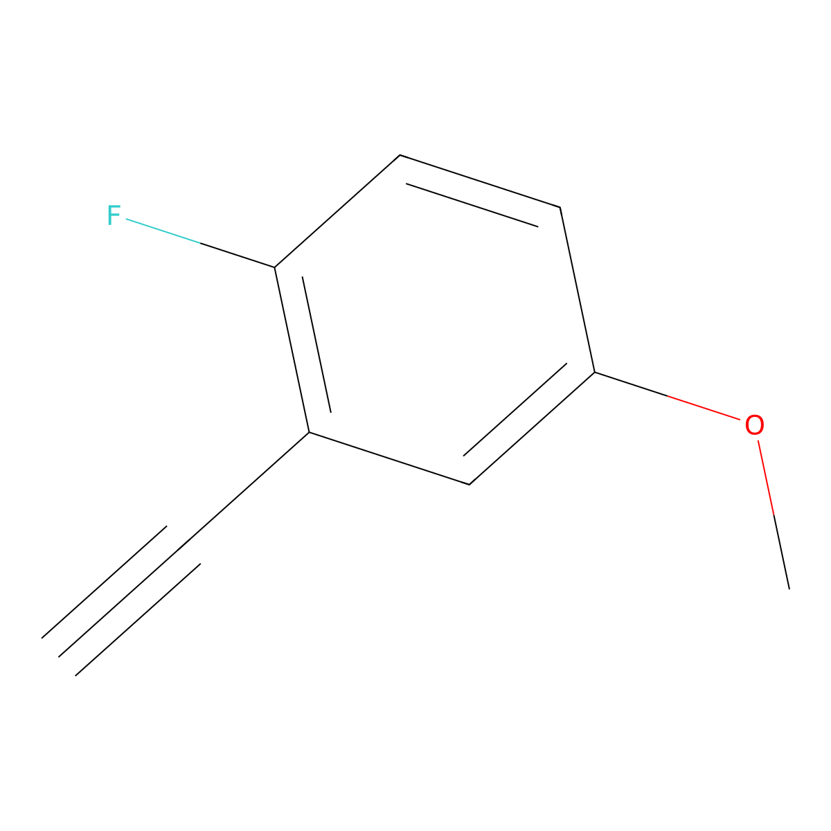 2-Ethynyl-1-fluoro-4-methoxybenzene molecular structure, CAS 1505006-04-1