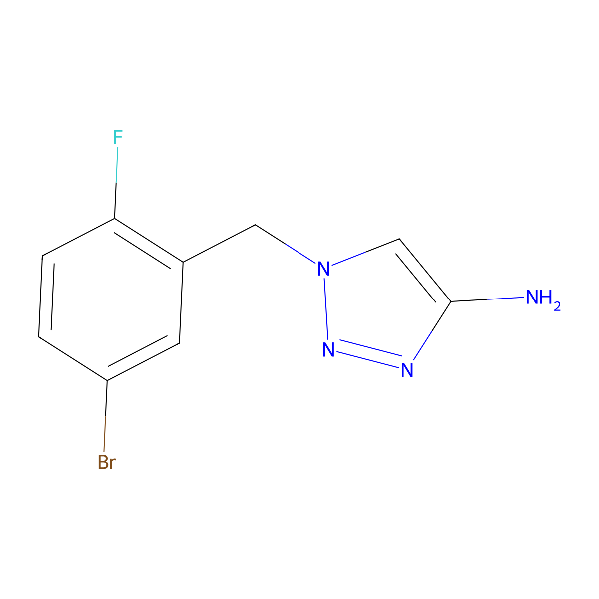 1-(5-Bromo-2-fluorobenzyl)-1h-1,2,3-triazol-4-amine molecular structure, CAS 1505016-94-3