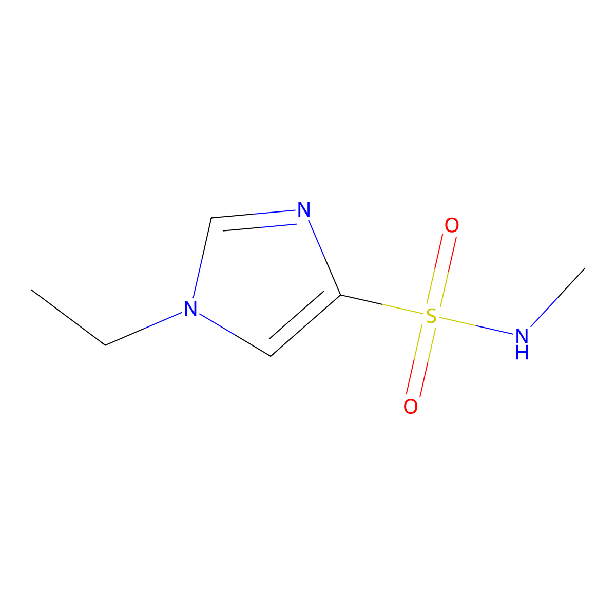 1-Ethyl-N-methyl-1H-imidazole-4-sulfonamide molecular structure, CAS 1505017-76-4