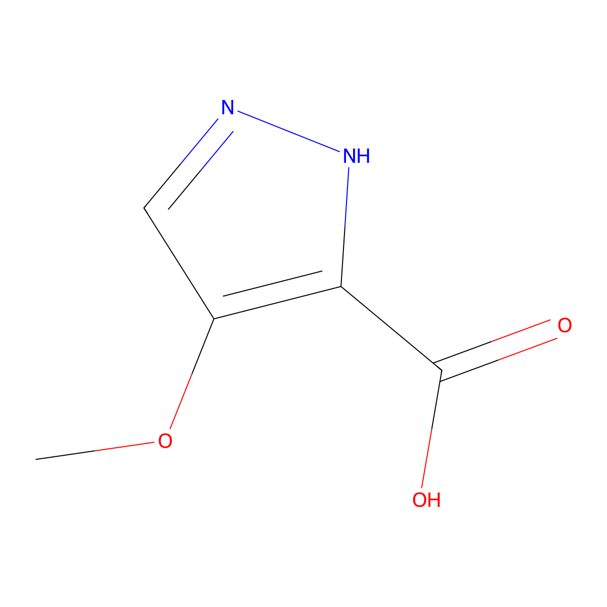 4-methoxy-1H-pyrazole-3-carboxylic acid molecular structure, CAS 1505022-41-2