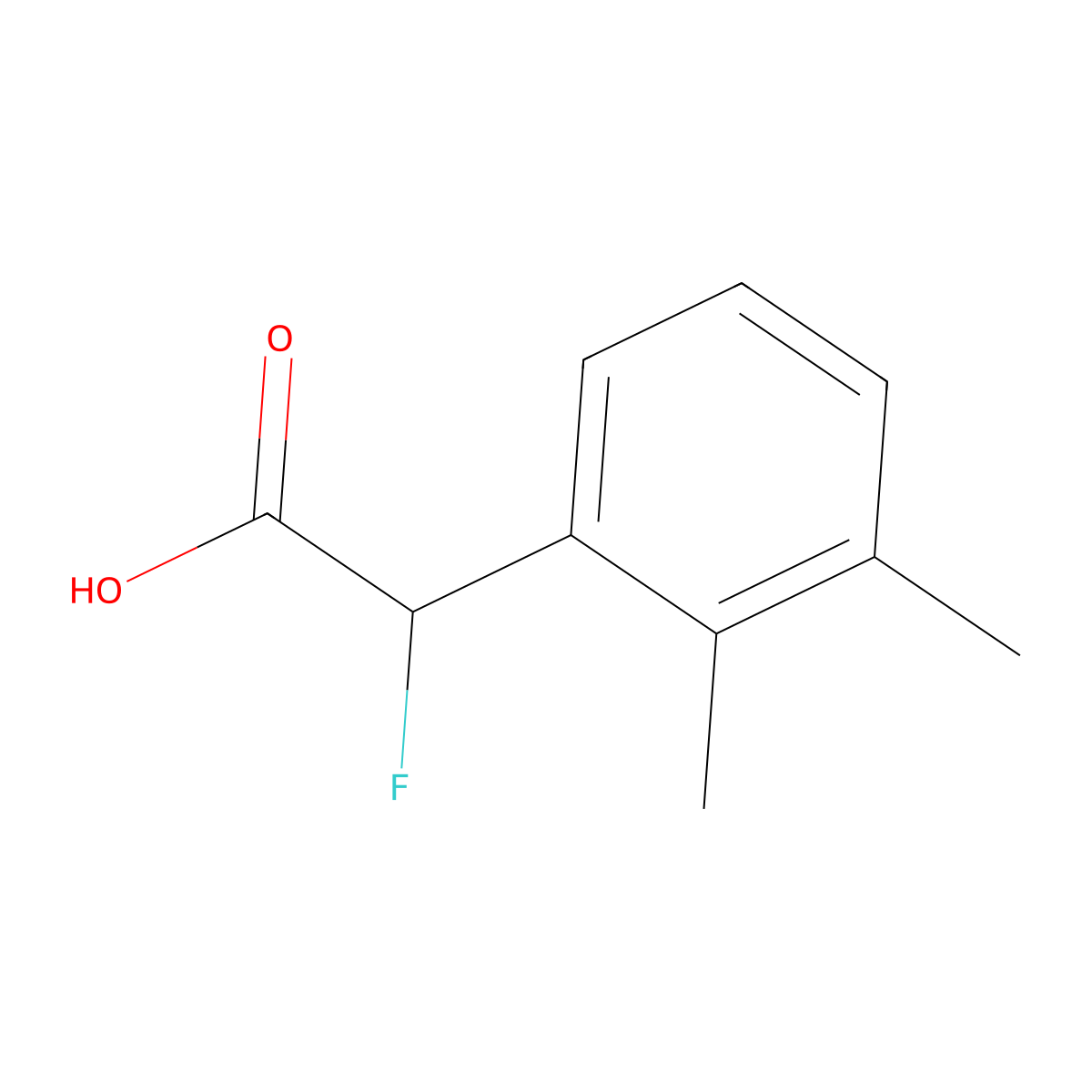 2-(2,3-Dimethylphenyl)-2-fluoroacetic acid molecular structure, CAS 1505032-17-6
