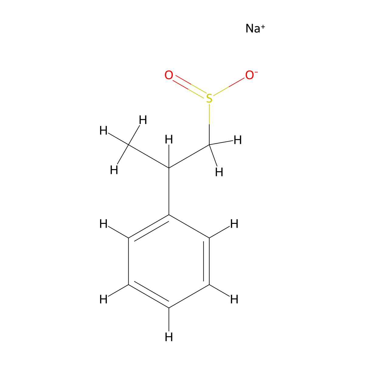 Sodium 2-phenylpropane-1-sulfinate molecular structure, CAS 1505044-71-2