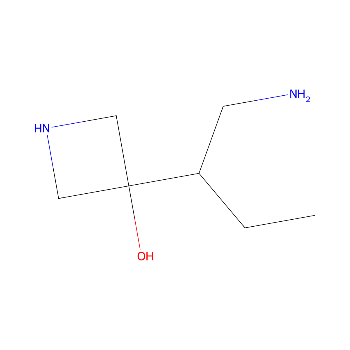 3-(1-Aminobutan-2-yl)azetidin-3-ol molecular structure, CAS 1505049-20-6