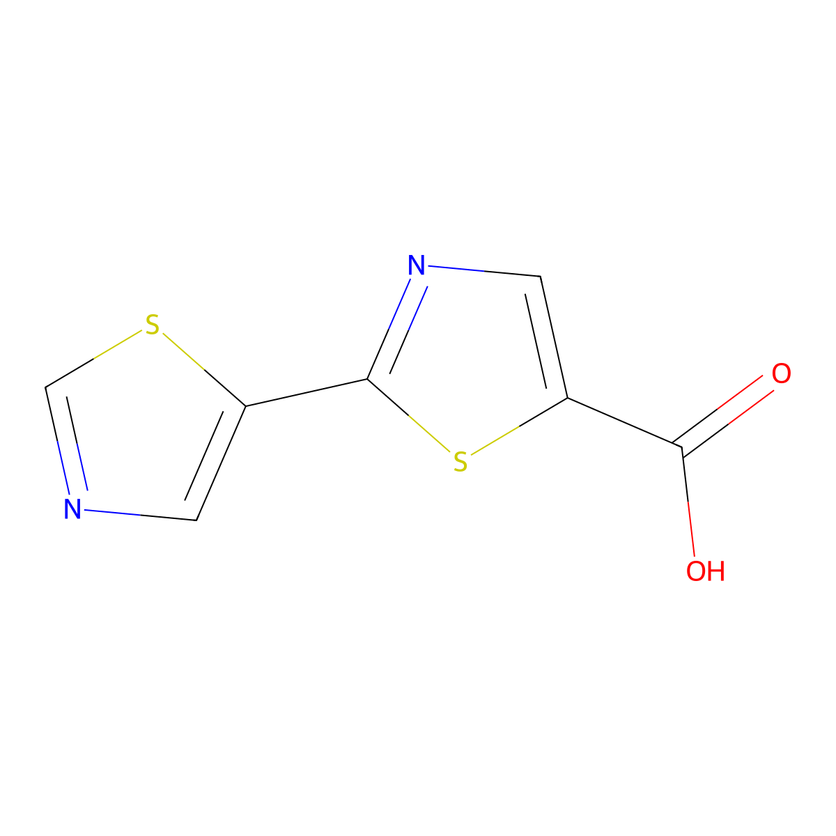 2-(1,3-Thiazol-5-yl)-1,3-thiazole-5-carboxylic acid molecular structure, CAS 1505052-23-2