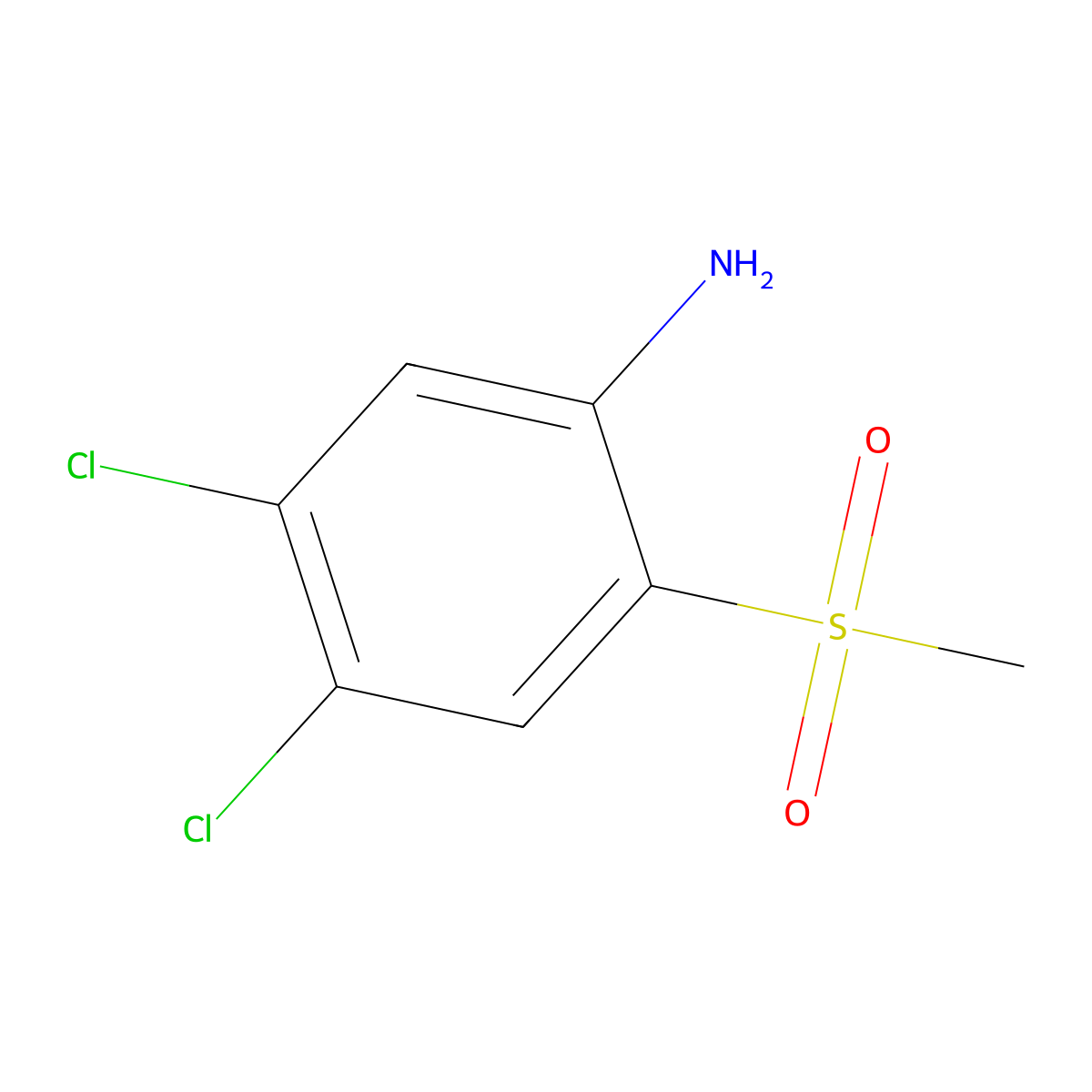 4,5-Dichloro-2-methanesulfonylaniline molecular structure, CAS 1505059-71-1