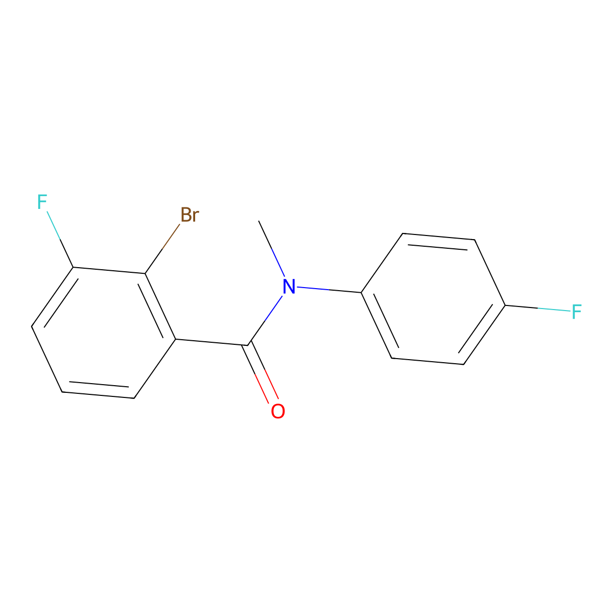 2-Bromo-3-fluoro-N-(4-fluorophenyl)-N-methylbenzamide molecular structure, CAS 1505060-50-3