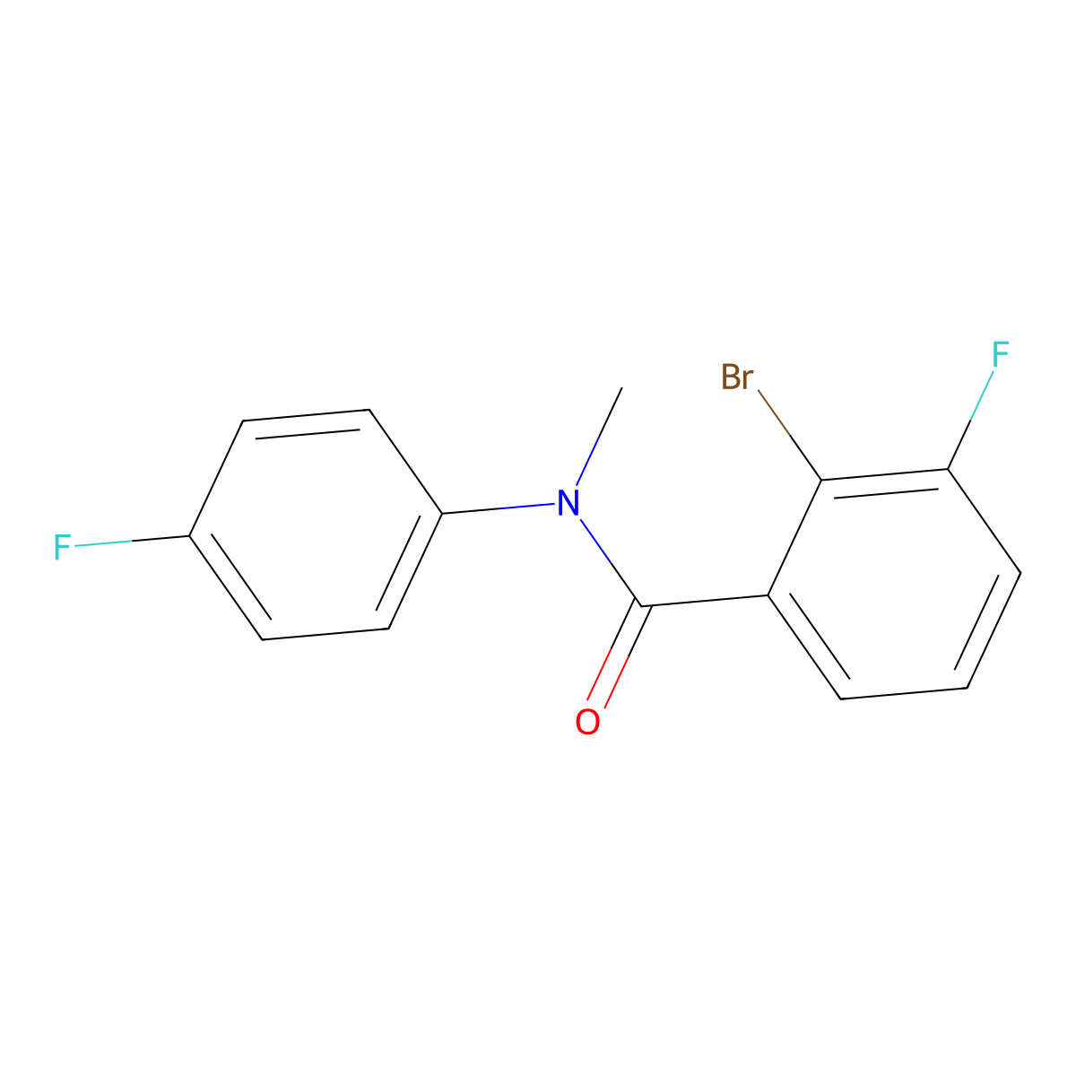 2-Bromo-3-fluoro-N-(4-fluorophenyl)-N-methylbenzamide molecular structure, CAS 1505060-50-3
