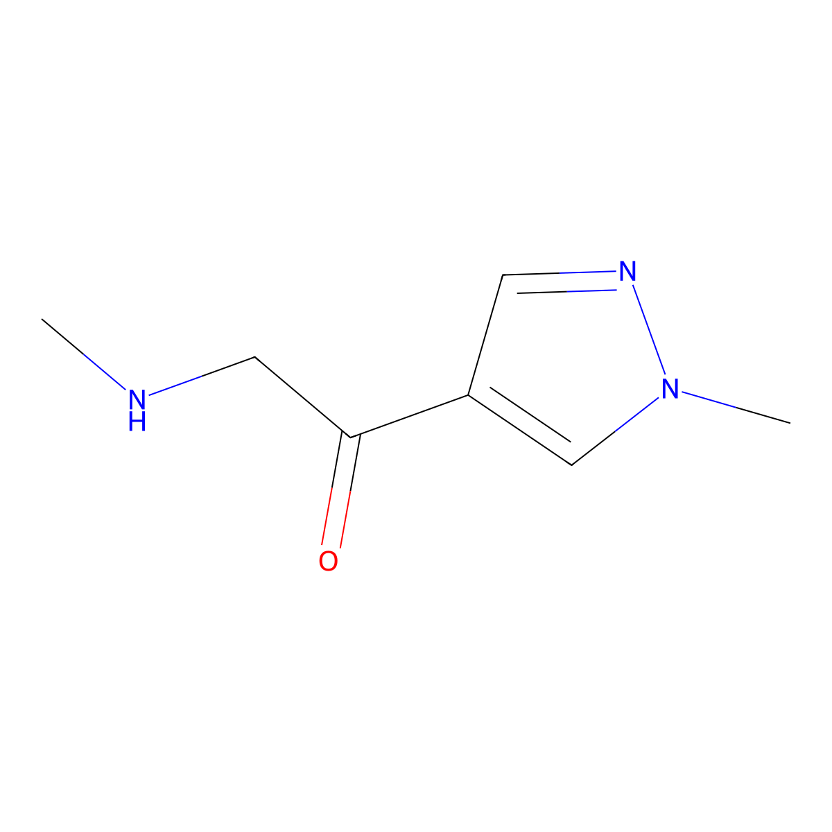 1-(1-Methyl-1H-pyrazol-4-yl)-2-(methylamino)ethan-1-one molecular structure, CAS 1505067-32-2