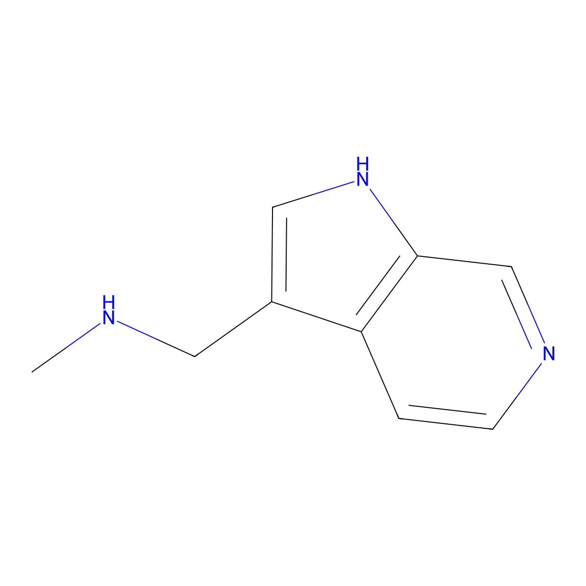 methyl({1H-pyrrolo[2,3-c]pyridin-3-yl}methyl)amine molecular structure, CAS 1505076-22-1