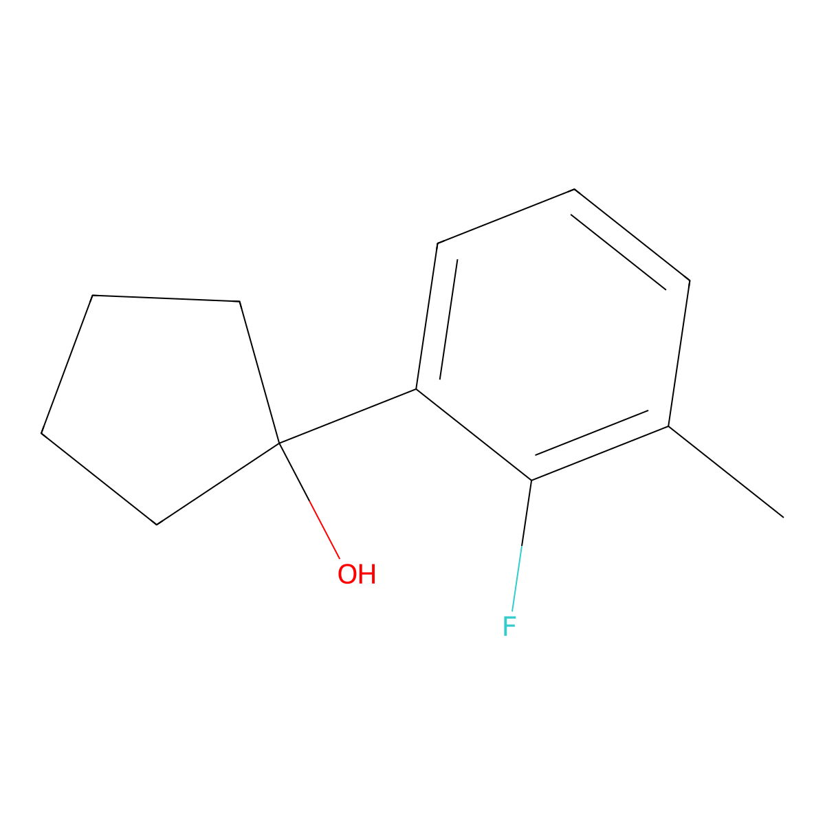 1-(2-Fluoro-3-methylphenyl)cyclopentanol molecular structure, CAS 1505079-12-8