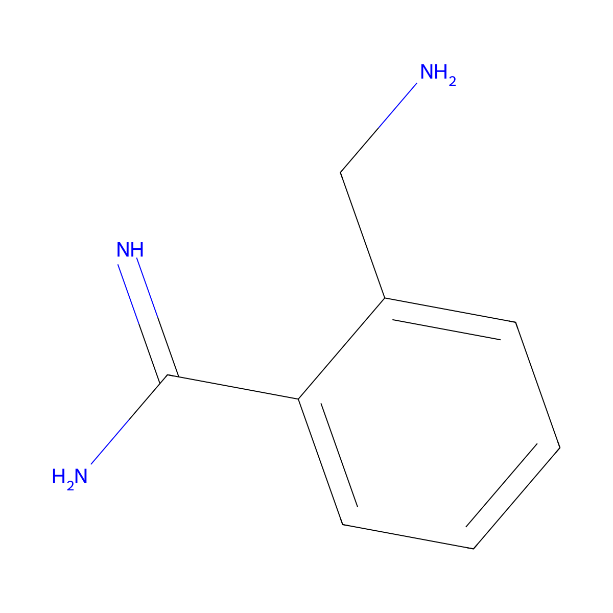 2-(Aminomethyl)benzene-1-carboximidamide molecular structure, CAS 1505081-95-7