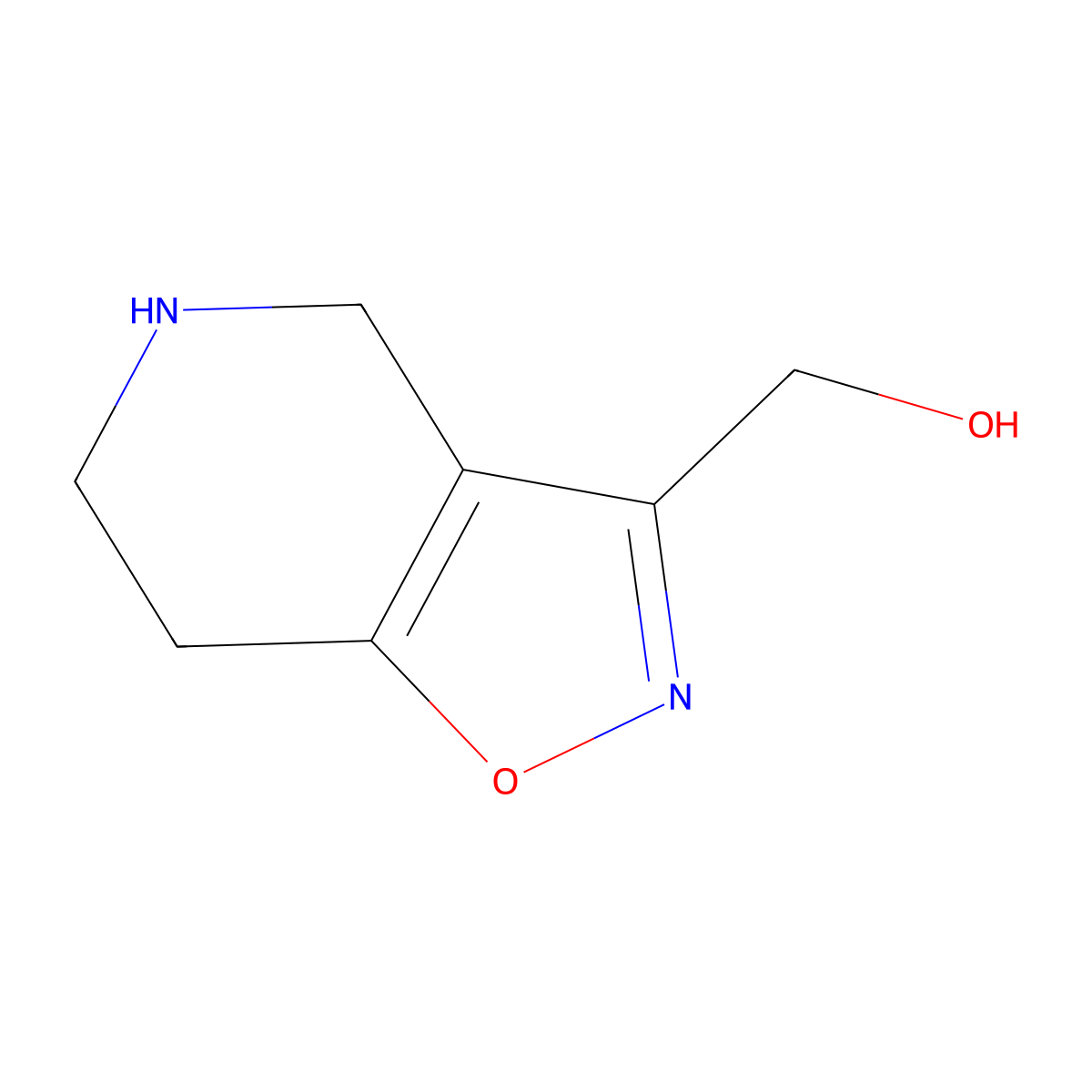 {4H,5H,6H,7H-[1,2]oxazolo[4,5-c]pyridin-3-yl}methanol molecular structure, CAS 1505088-70-9