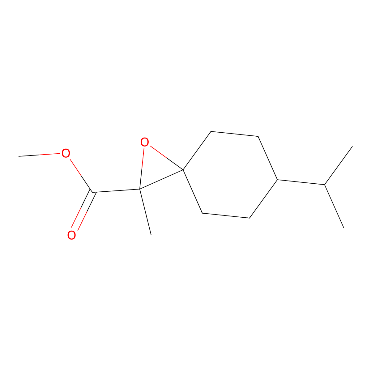 Methyl 2-methyl-6-(propan-2-yl)-1-oxaspiro[2.5]octane-2-carboxylate molecular structure, CAS 1505091-20-2