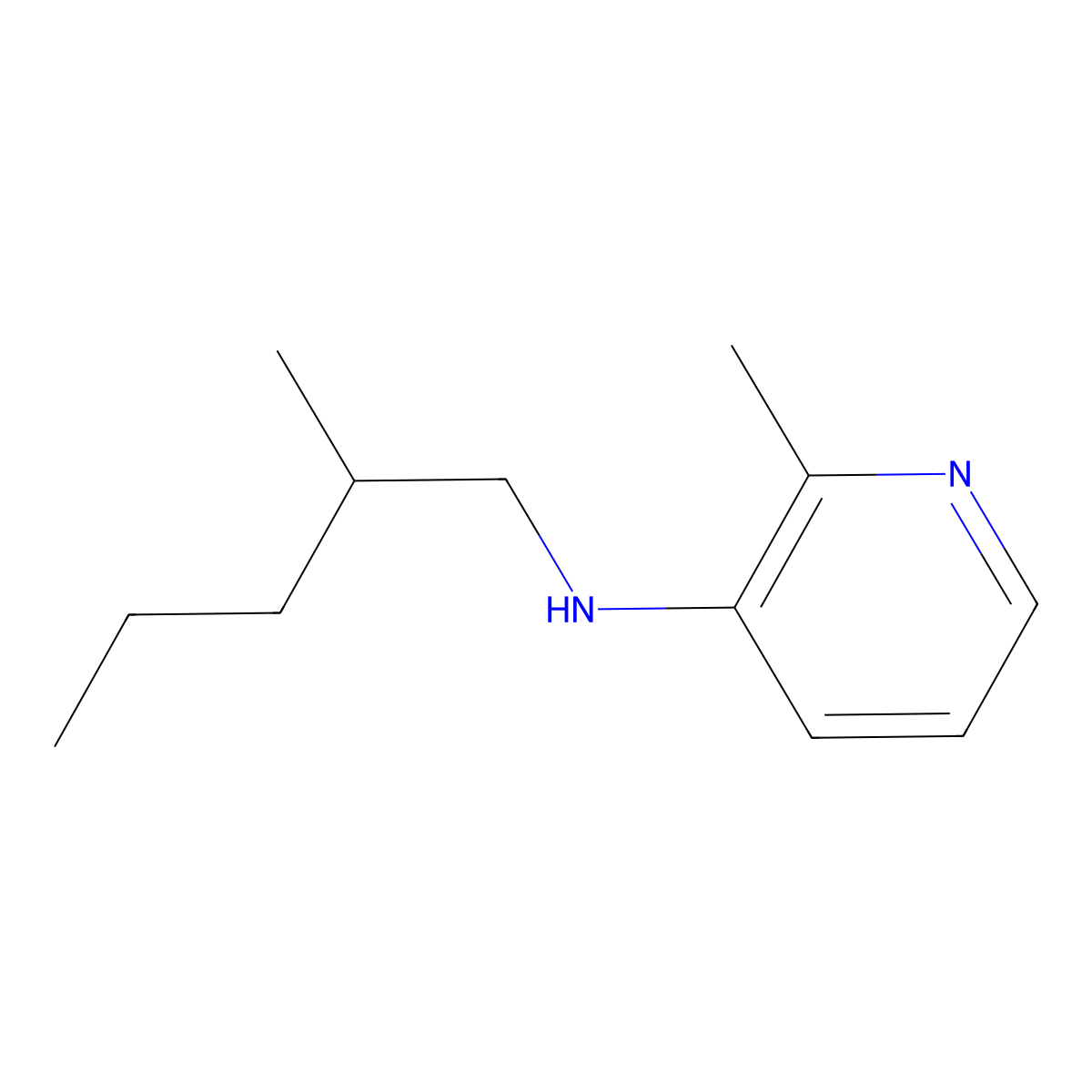 2-Methyl-N-(2-methylpentyl)pyridin-3-amine molecular structure, CAS 1505091-78-0