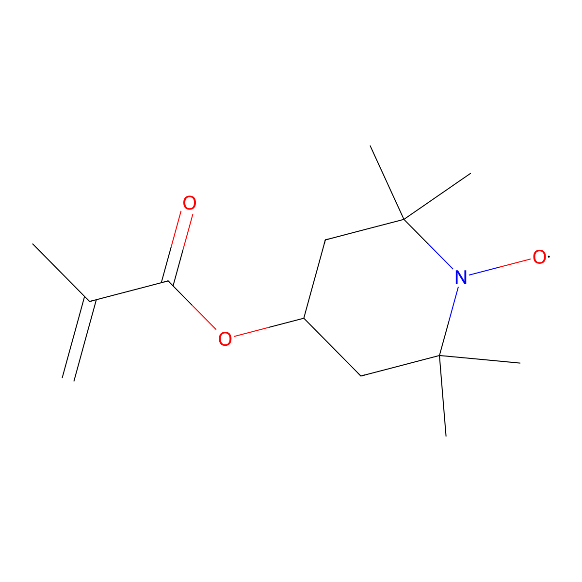 4-methacryloyloxy-TEMPO molecular structure, CAS 15051-46-4