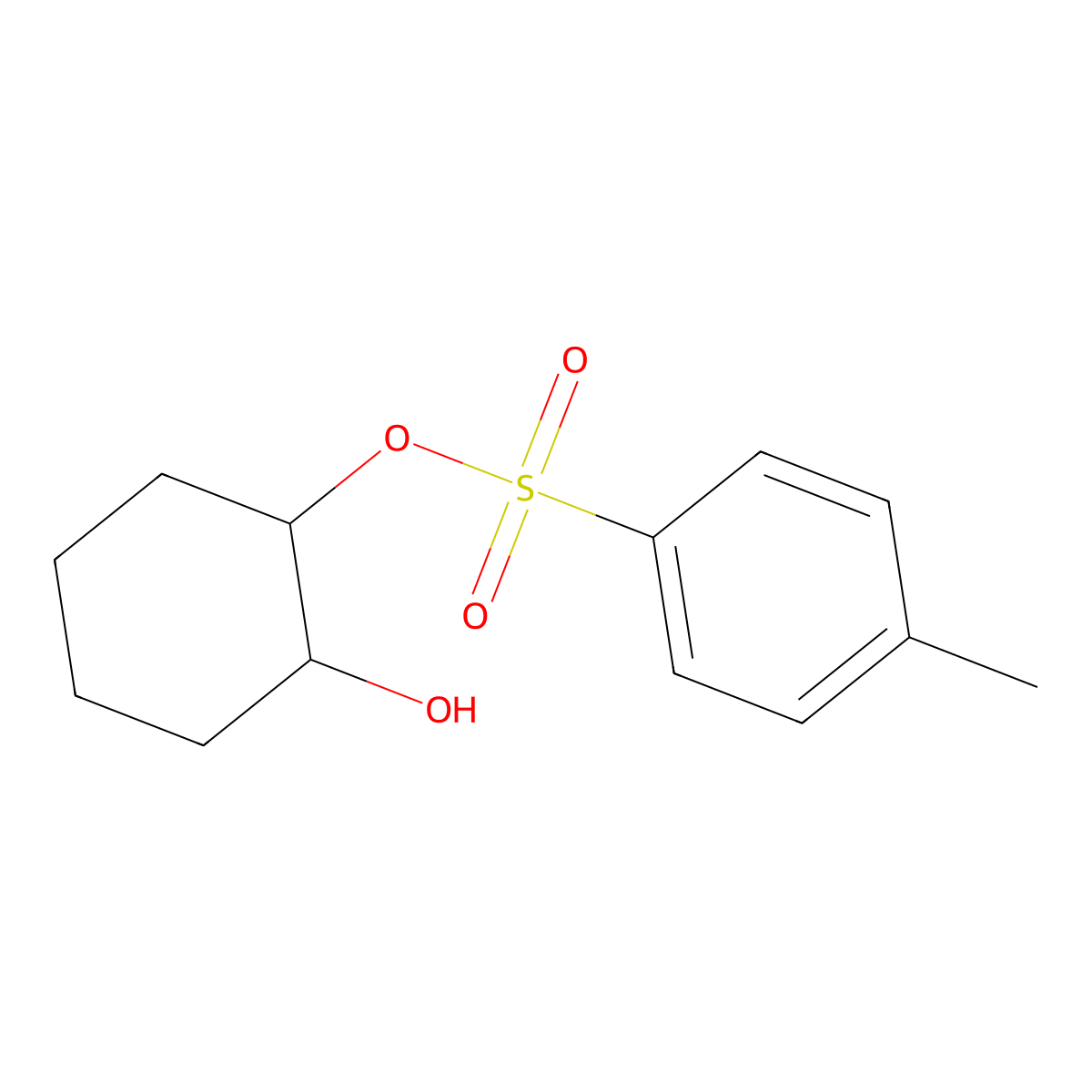 (1R,2R)-2-hydroxycyclohexyl 4-methylbenzenesulfonate molecular structure, CAS 15051-90-8