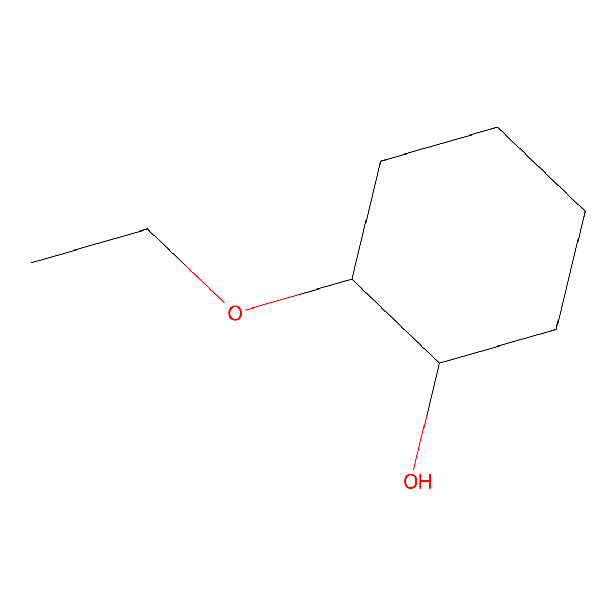 trans-2-Ethoxy-cyclohexanol molecular structure, CAS 15051-95-3