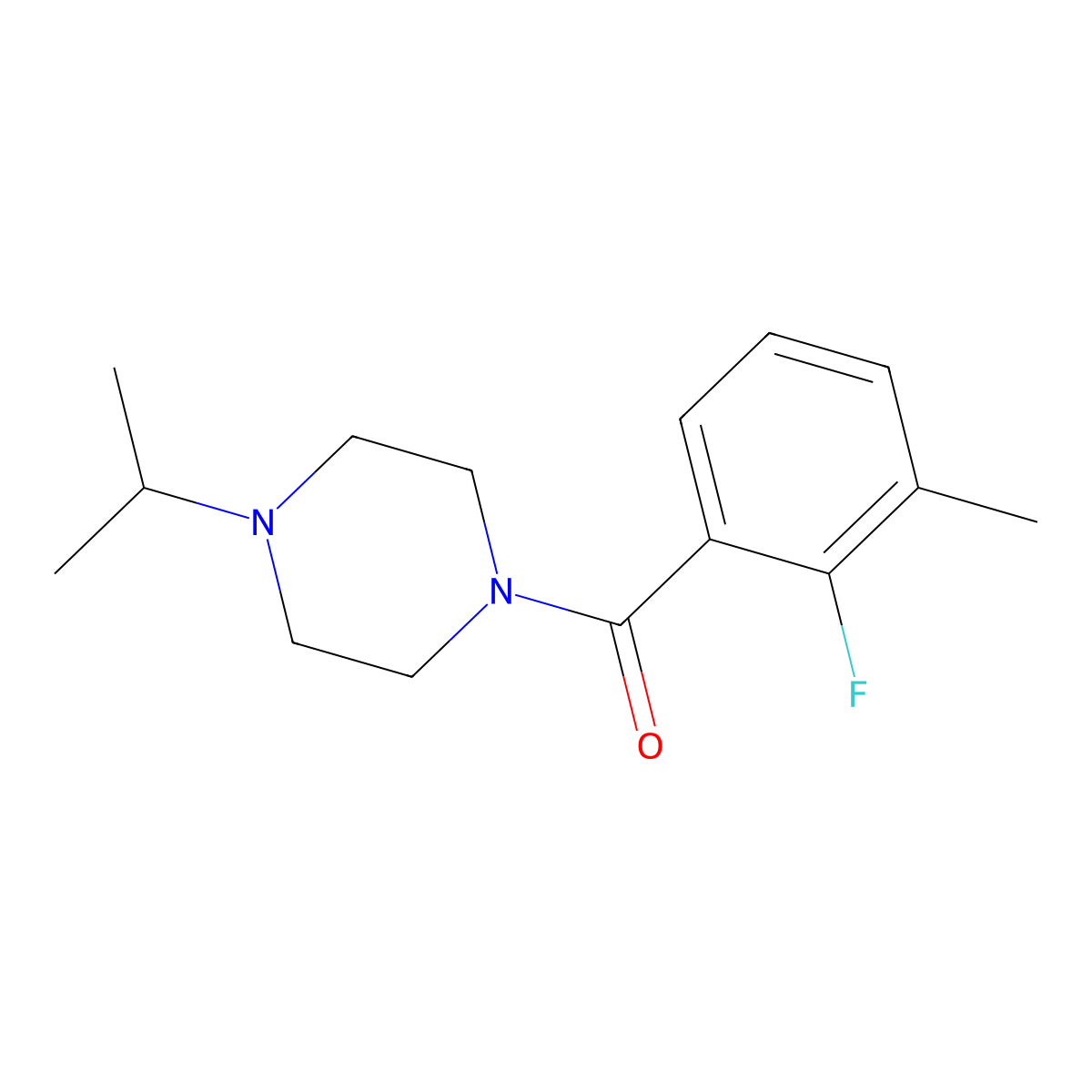 (2-Fluoro-3-methylphenyl)[4-(1-methylethyl)-1-piperazinyl]methanone molecular structure, CAS 1505100-39-9