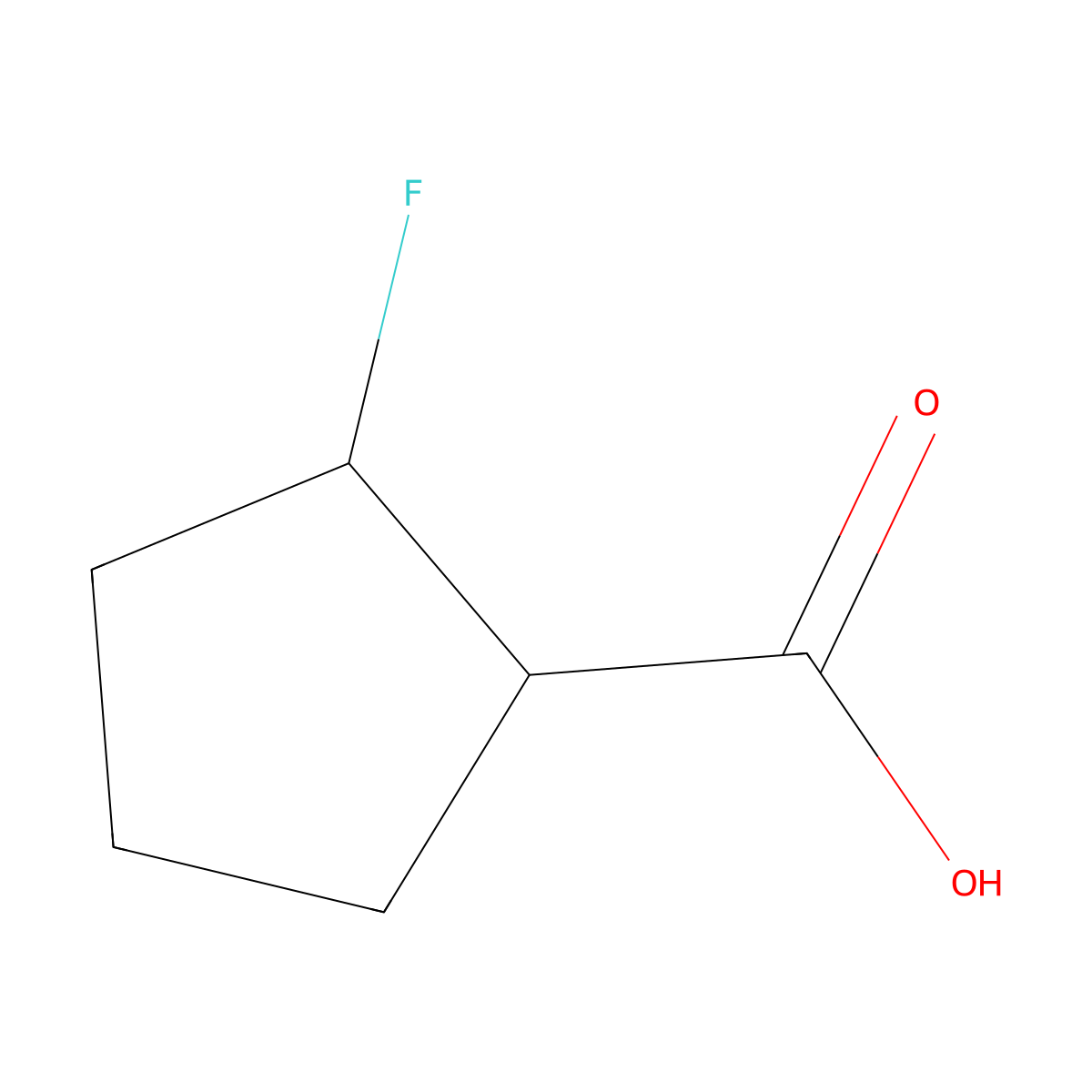 (1S,2R)-2-fluorocyclopentanecarboxylic acid molecular structure, CAS 1505103-07-0