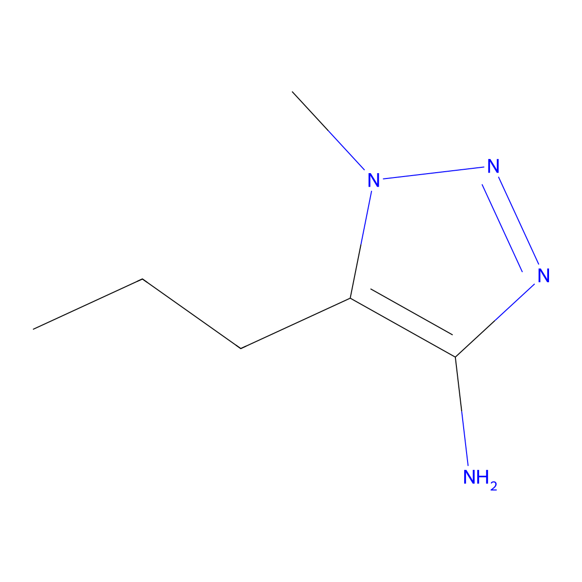 1-methyl-5-propyl-1H-1,2,3-triazol-4-amine molecular structure, CAS 1505114-73-7