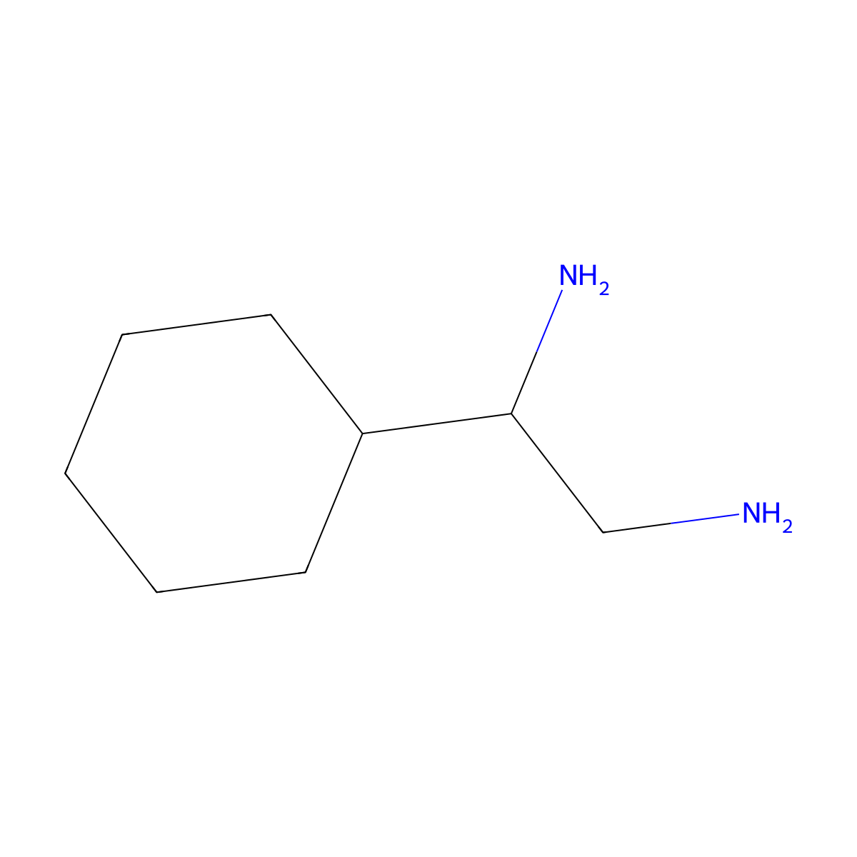 1-Cyclohexylethane-1,2-diamine molecular structure, CAS 150512-62-2