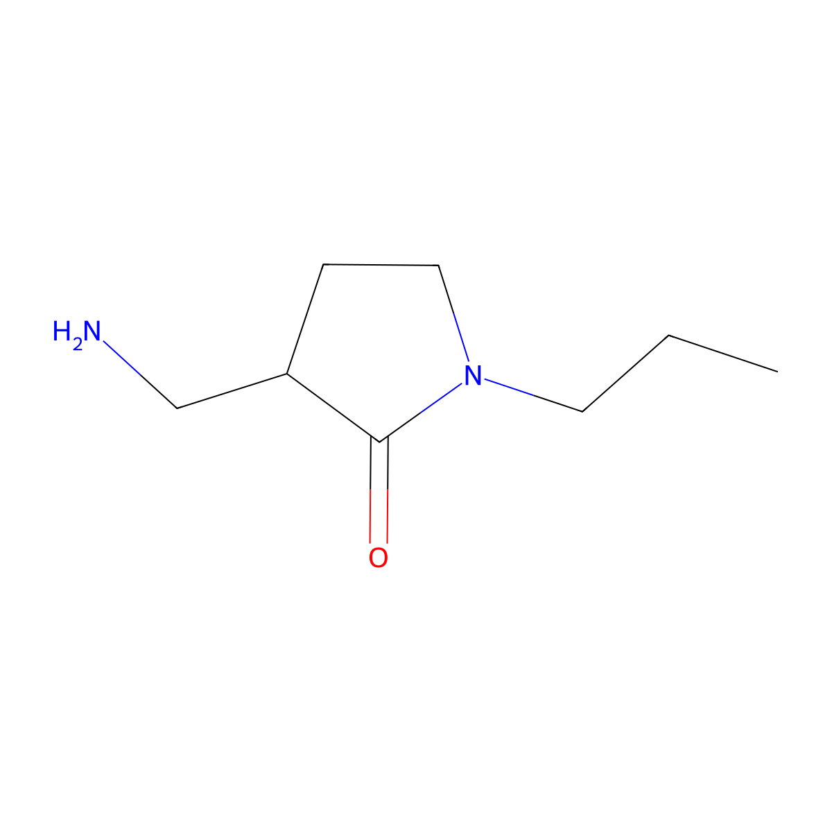 3-(Aminomethyl)-1-propylpyrrolidin-2-one molecular structure, CAS 1505120-19-3